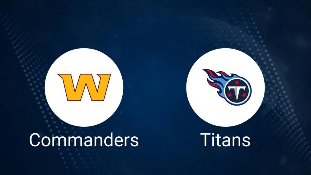 Commanders vs. Titans Predictions & Picks: Odds, Moneyline, Spread - Week 13