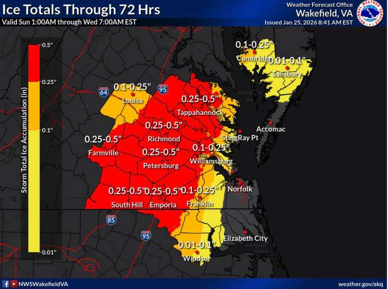 Region sees power outages due to winter storm, with more expected